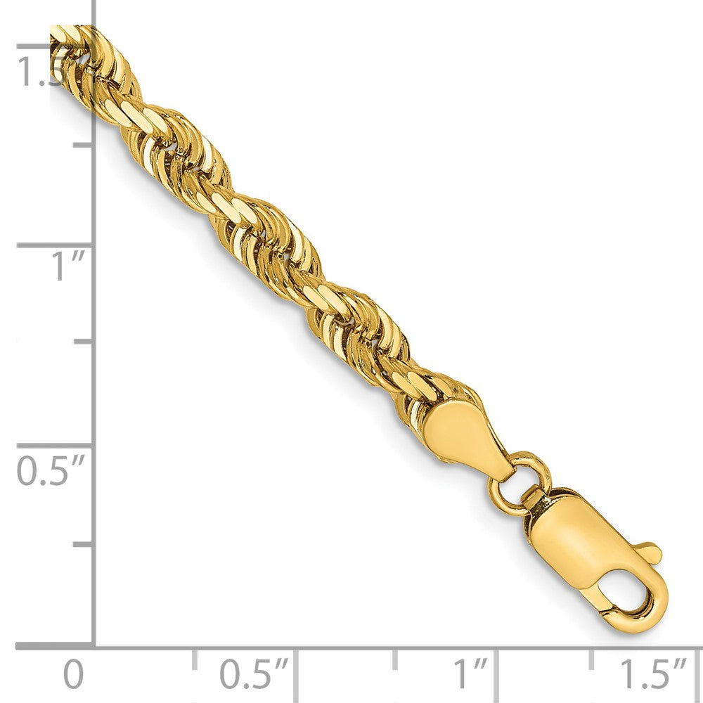 14k 4.5mm D/C Quadruple Rope Chain Bracelet (9.42 grams)