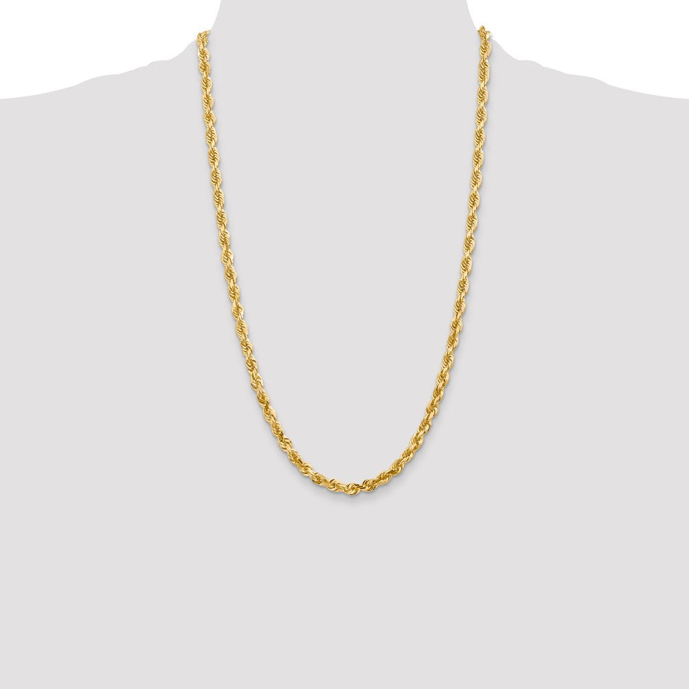 14k 5.0mm D/C Quadruple Rope Chain (34.36 grams)
