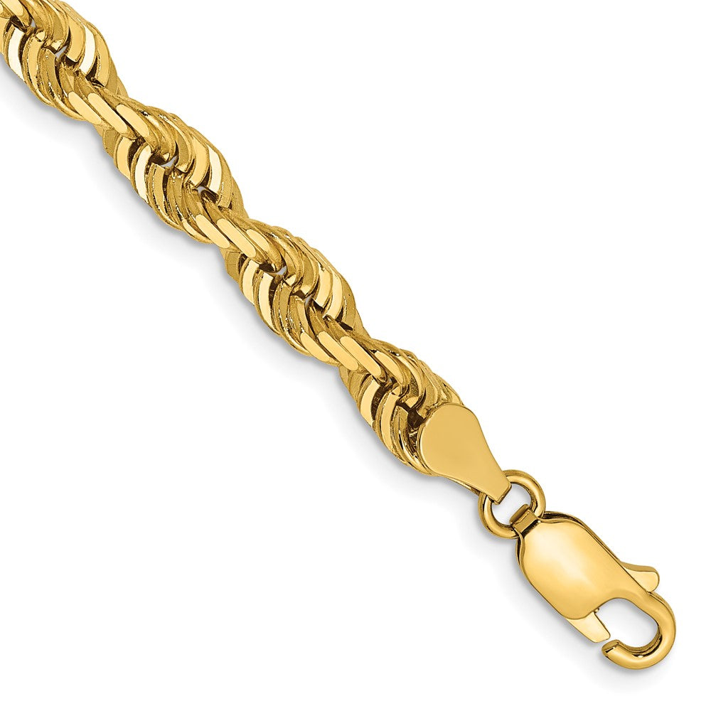 14k 5.0mm D/C Quadruple Rope Chain Bracelet (13.35 grams)