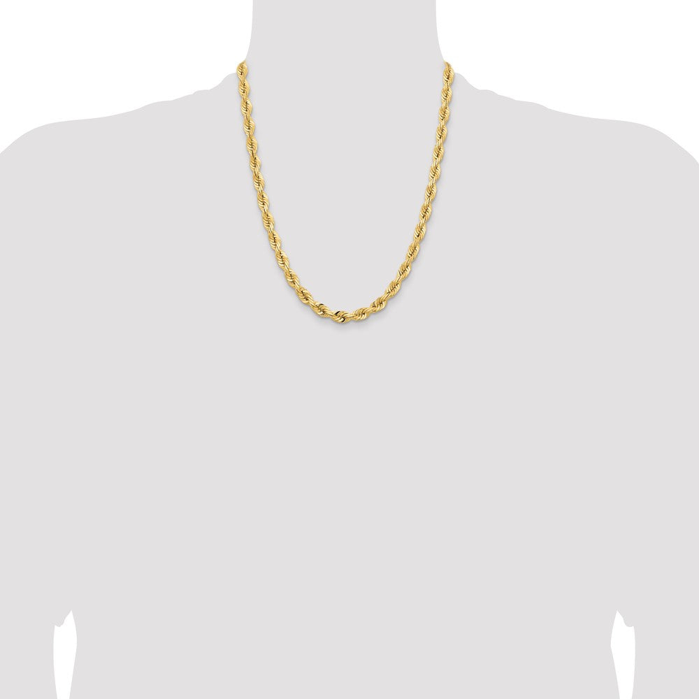 14k 7.0mm D/C Quadruple Rope Chain (71.52 grams)