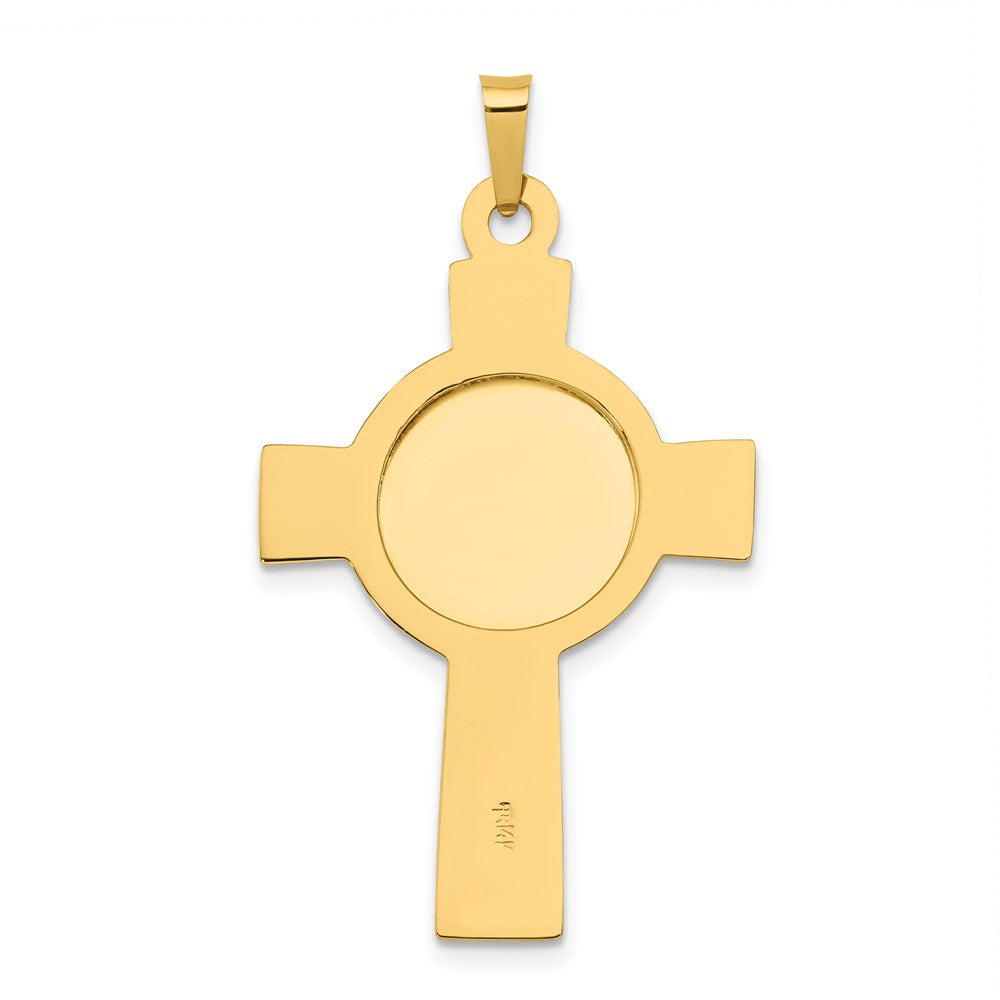 14k Yellow Gold 22 mm Cross w/St Anthony Medal Pendant (2.05 grams)
