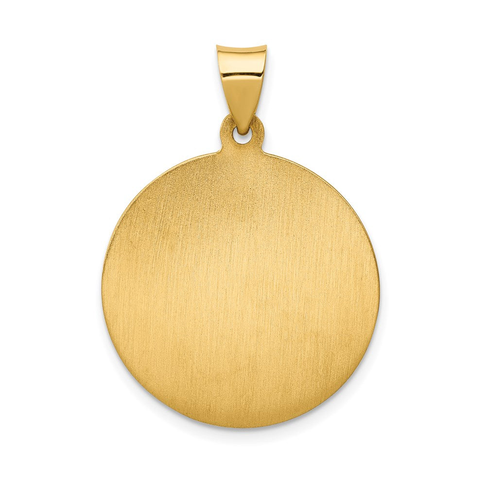 14k Yellow Gold 23 mm Saint Anthony Medal Hollow Pendant (1.82 grams)