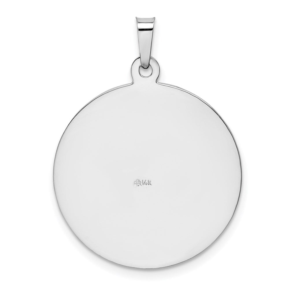 14k White Gold 21 mm Saint Jude Medal Pendant (3.7 grams)