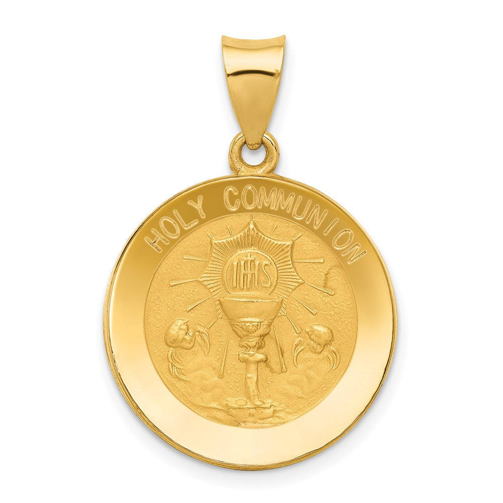 14k Yellow Gold 19 mm nion Medal Hollow Pendant