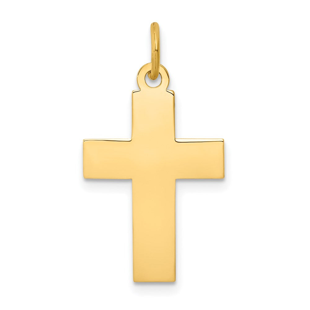 14k Yellow Gold 15 mm Polished Cross Pendant