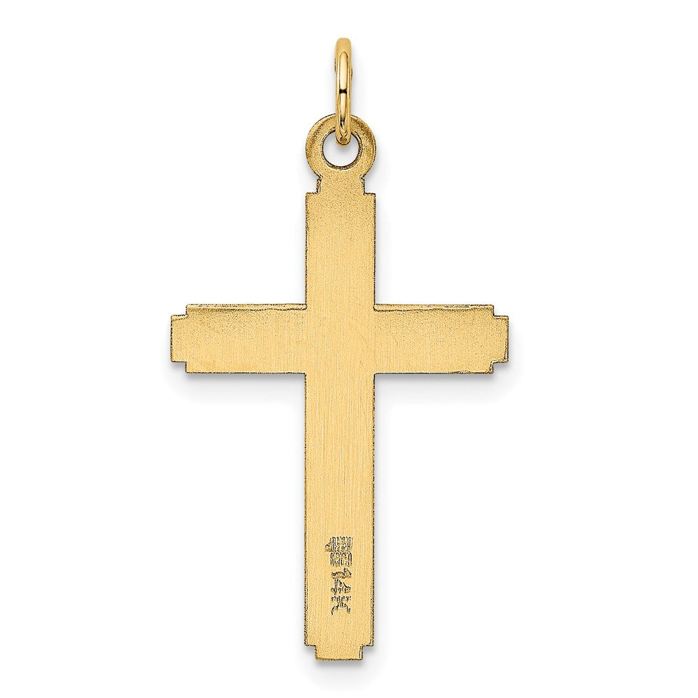 14k Yellow Gold 14 mm Polished Cross Pendant