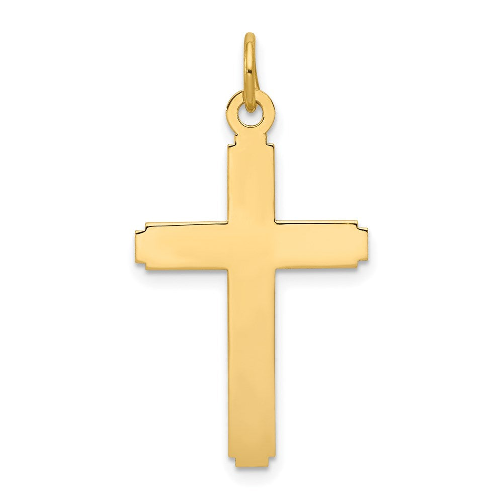 14k Yellow Gold 14 mm Polished Cross Pendant