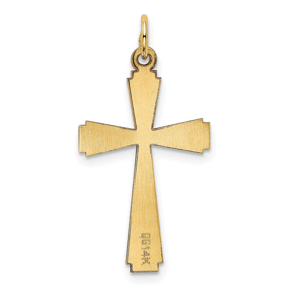 14k Yellow Gold 15 mm Cross Charm (0.6 grams)
