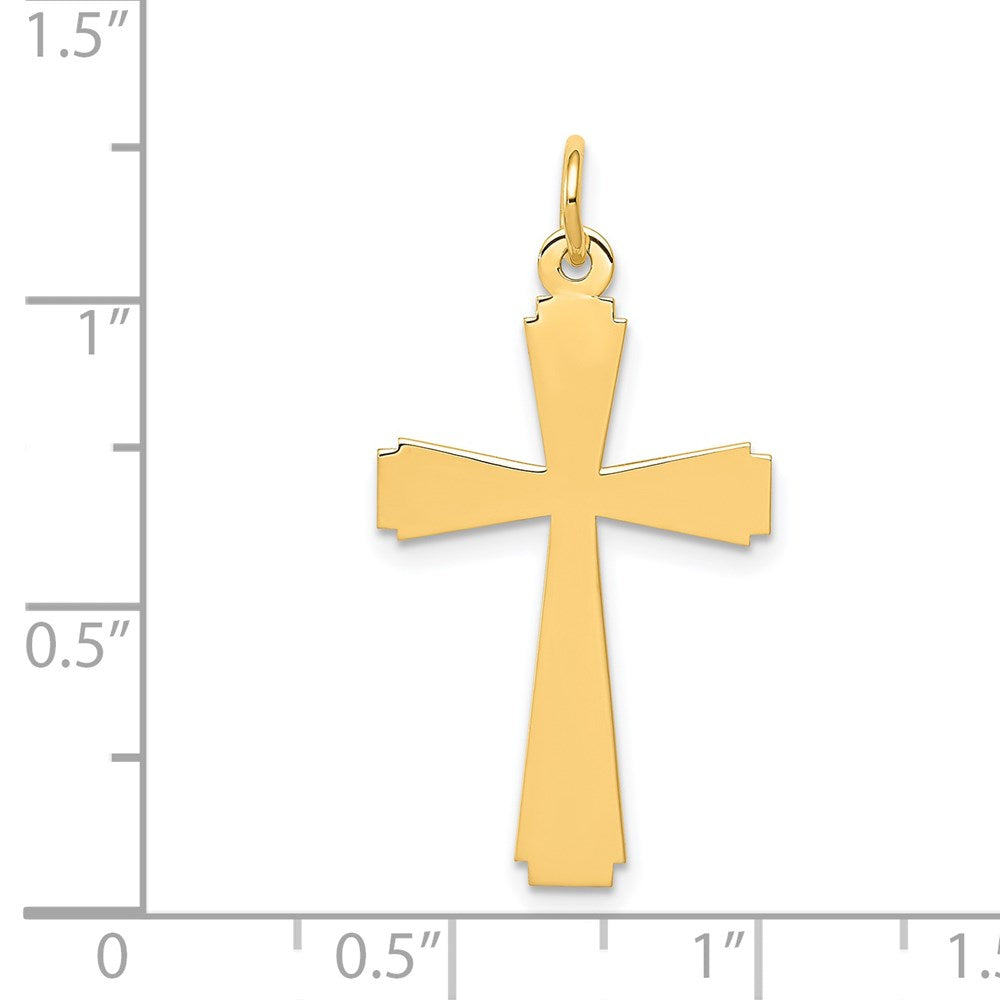 14k Yellow Gold 15 mm Cross Charm (0.6 grams)
