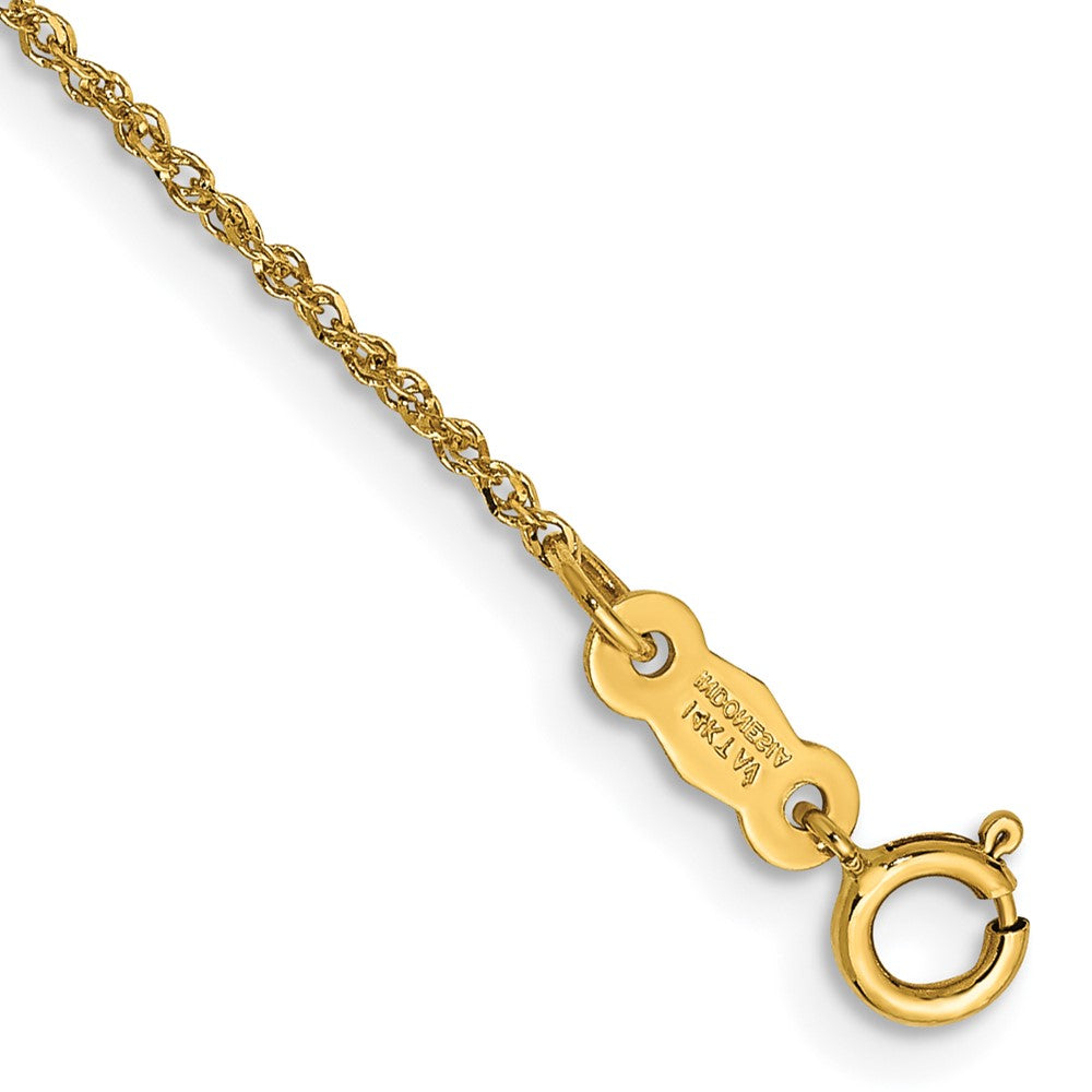 14K 1.1mm Ropa Chain Bracelet (0.45 grams)