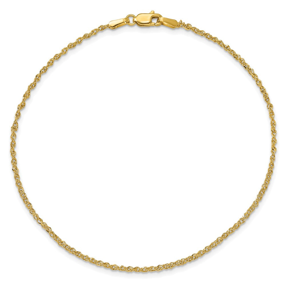 14K 1.7mm Ropa Chain Bracelet (1.48 grams)