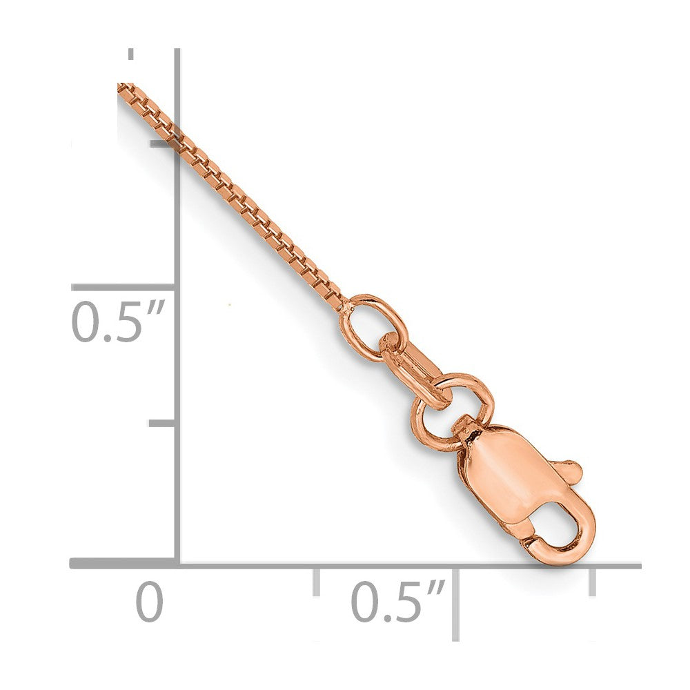 14k Rose Gold .70mm Box Chain Bracelet (1.30 grams)