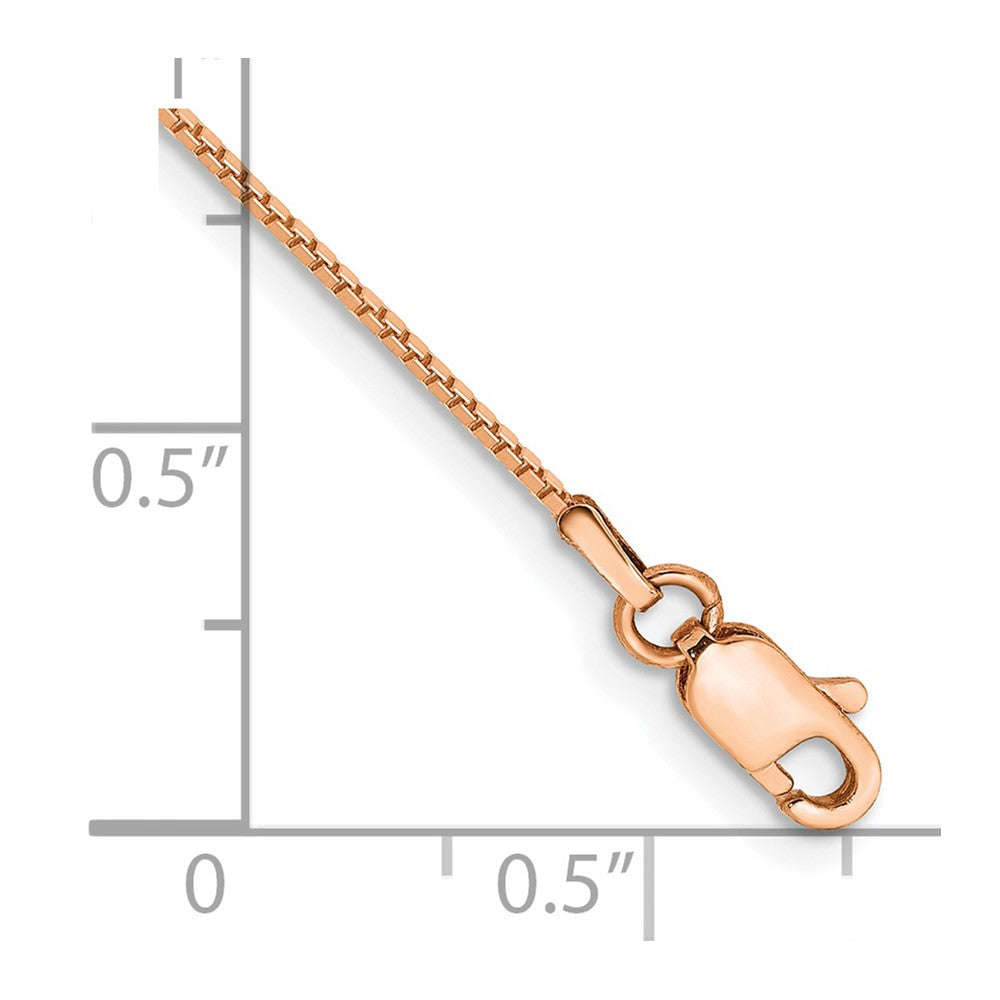 14k Rose Gold .9mm Box Chain Bracelet (1.32 grams)