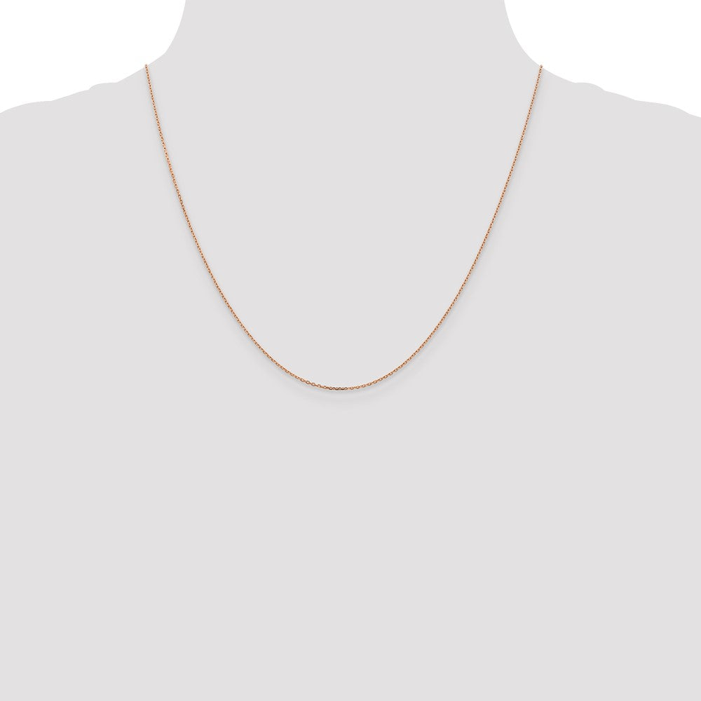 14k Rose Gold 1.0mm D/C Cable Chain (1.46 grams)