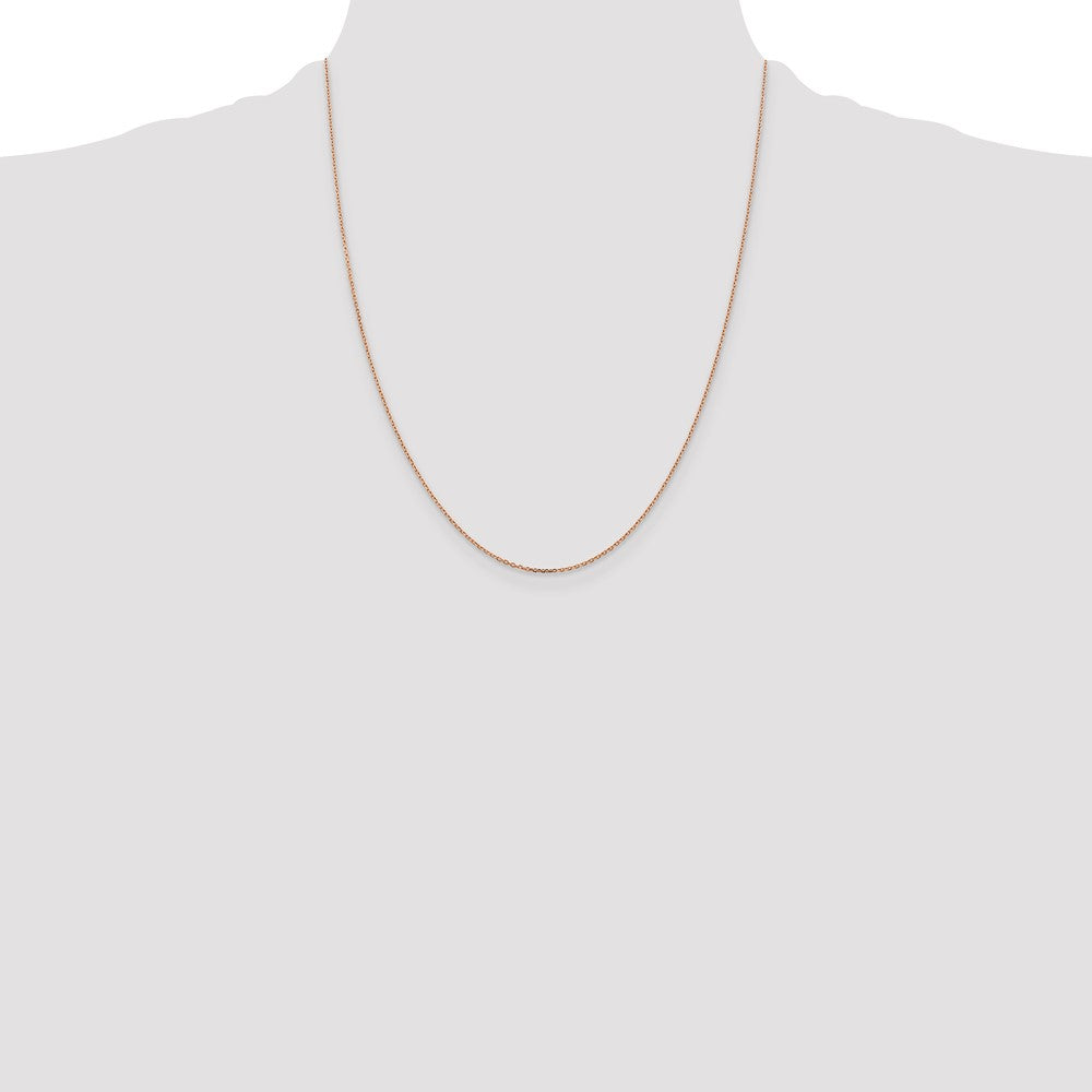 14k Rose Gold 1.0mm D/C Cable Chain (1.46 grams)