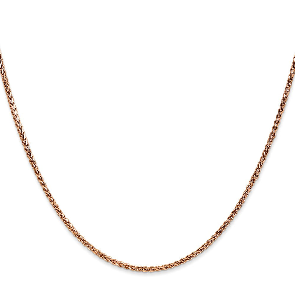 14k Rose Gold 1.7mm D/C Spiga Chain (4.53 grams)