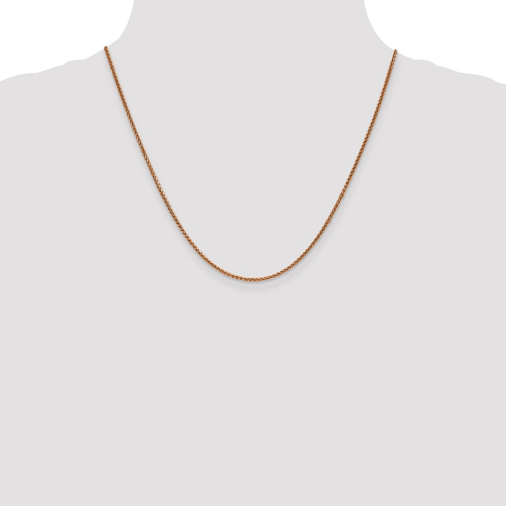 14k Rose Gold 1.7mm D/C Spiga Chain (4.53 grams)