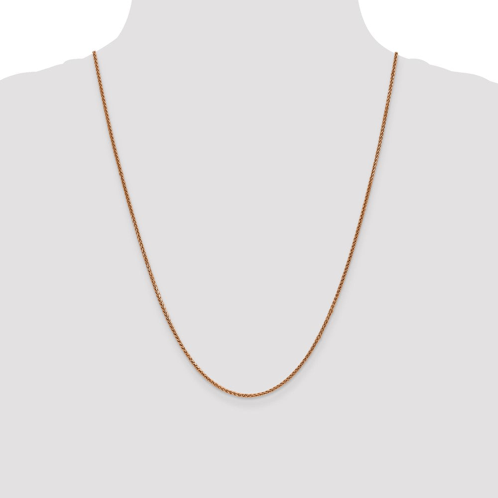 14k Rose Gold 1.7mm D/C Spiga Chain (4.53 grams)