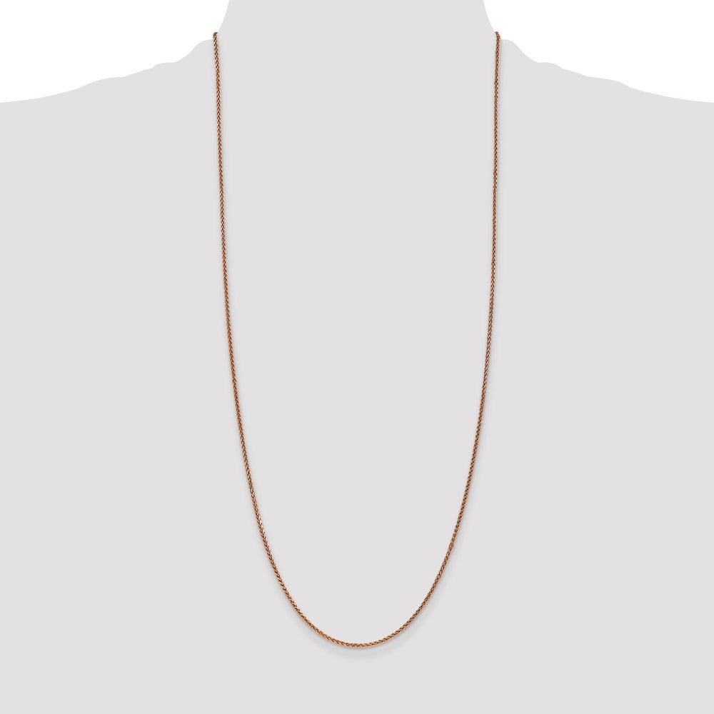 14k Rose Gold 1.7mm D/C Spiga Chain (4.53 grams)