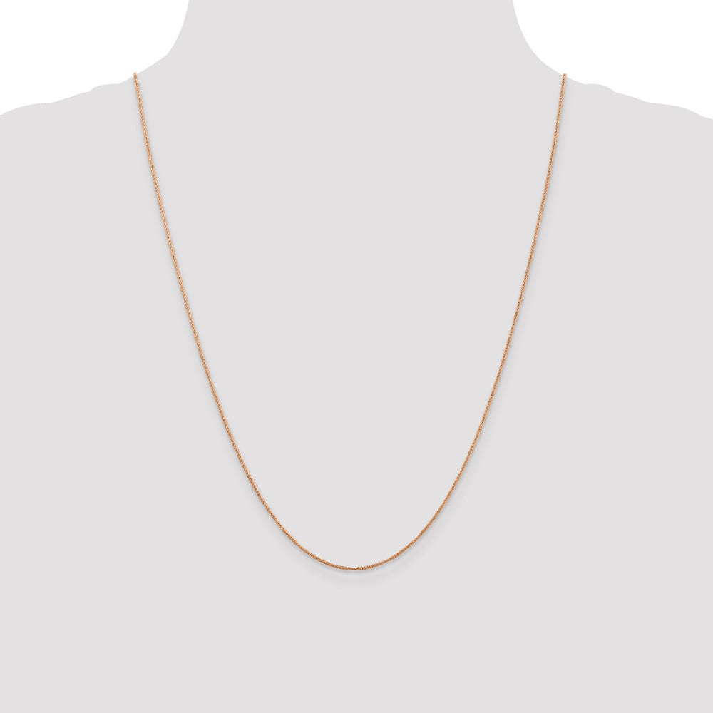 14K Rose Gold .7mm Ropa Chain (0.66 grams)