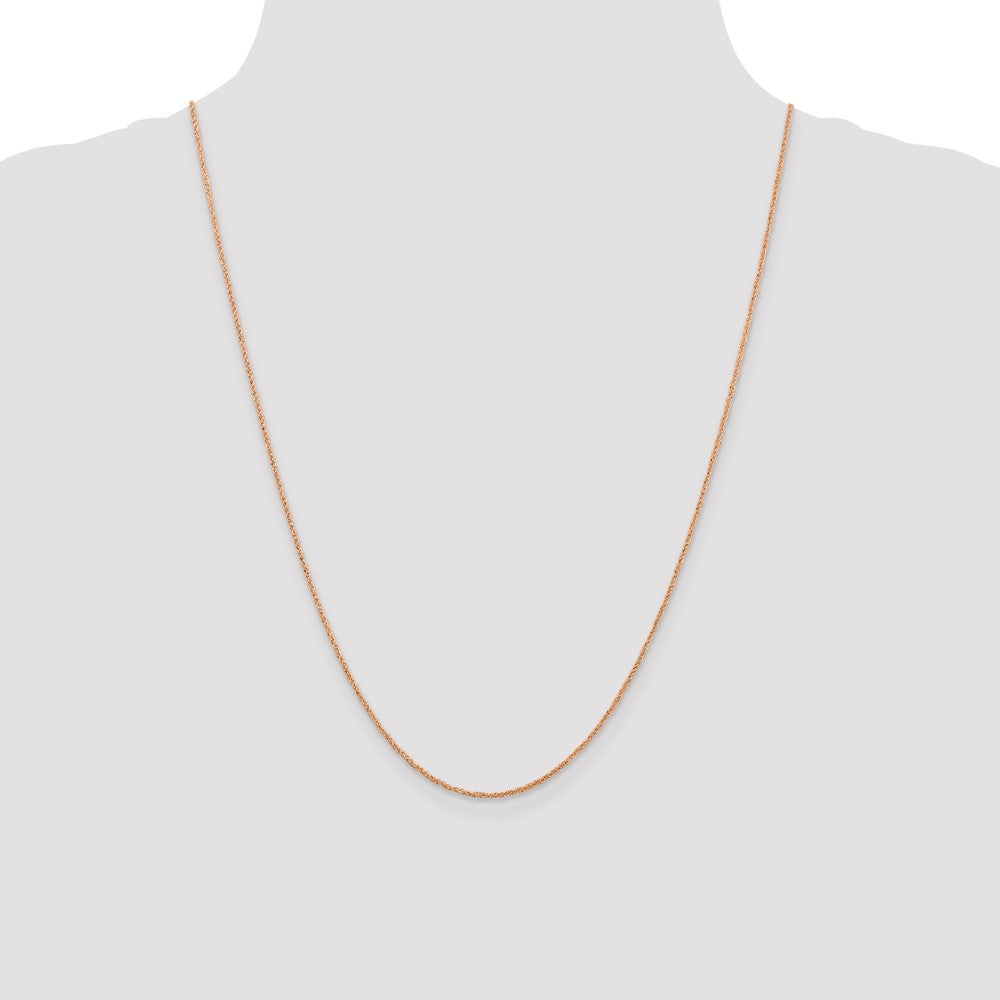 14K Rose Gold 1.1mm Ropa Chain (1.28 grams)