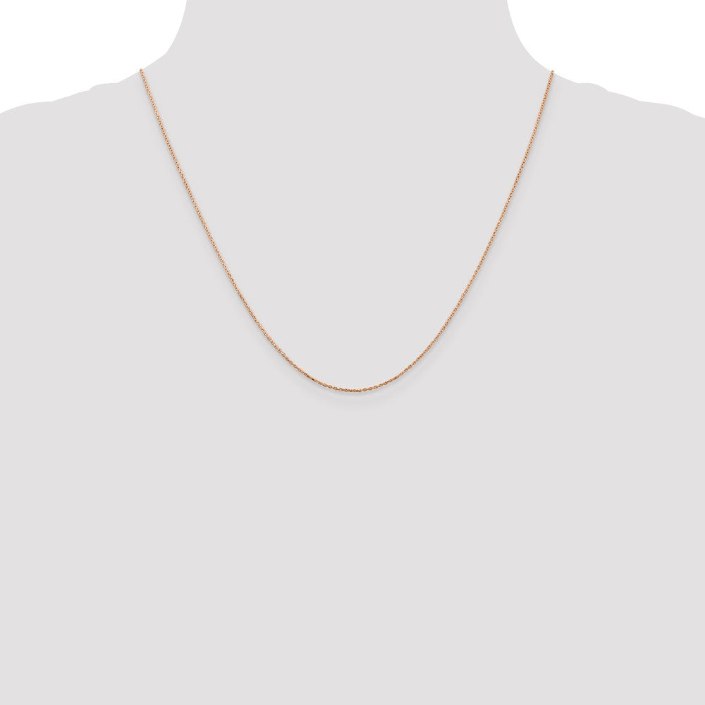 14k Rose Gold .8mm D/C Cable Chain (1.09 grams)