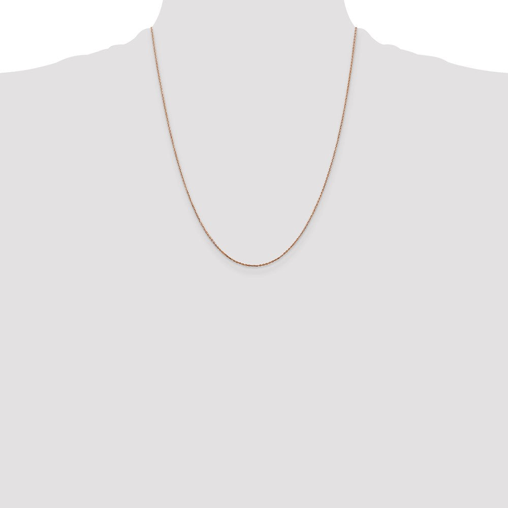 14k Rose Gold .8mm D/C Cable Chain (1.09 grams)