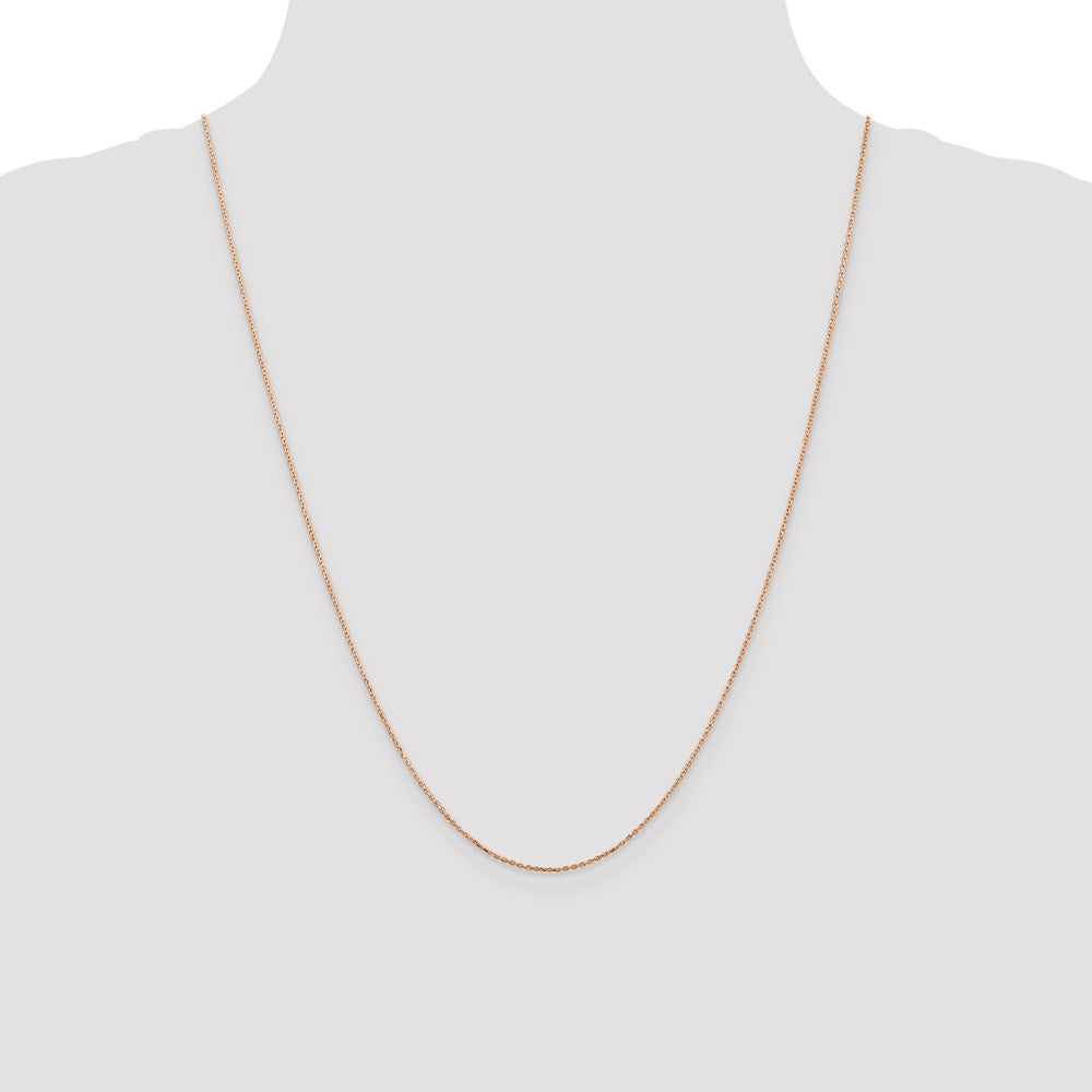 14k Rose Gold .8mm D/C Cable Chain (1.09 grams)
