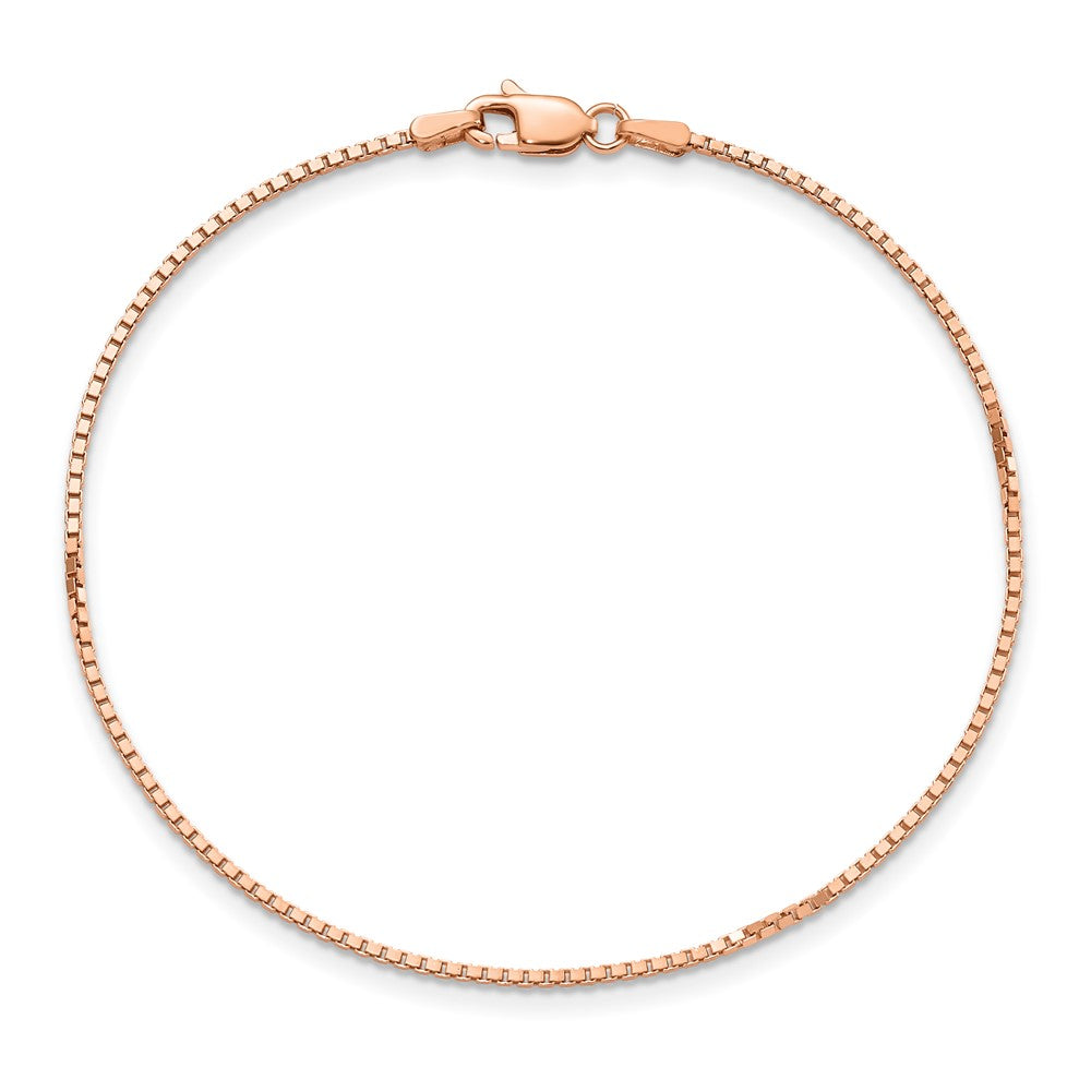 14k Rose Gold 1.10mm Box Chain Bracelet (1.86 grams)