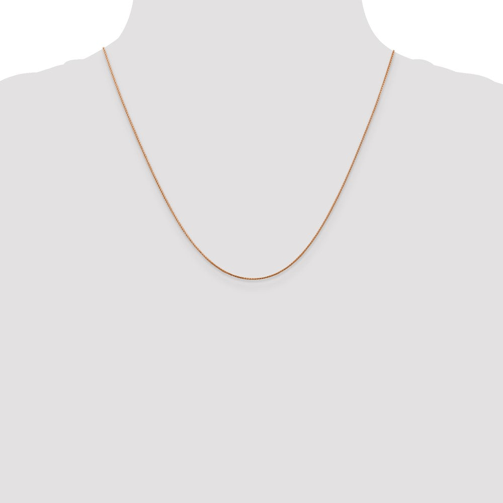 14k Rose Gold .85mm D/C Spiga Chain (1.37 grams)