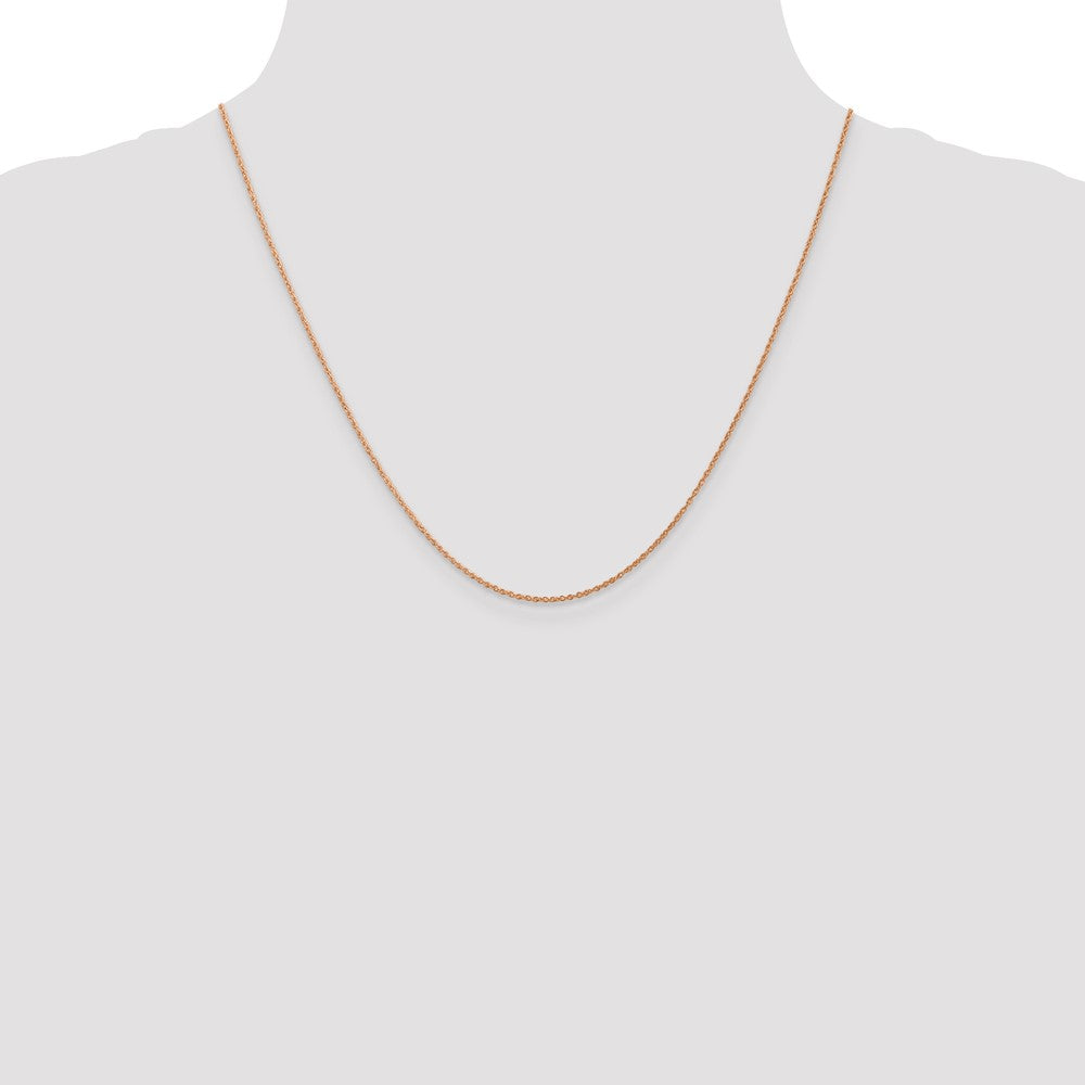 14k Rose Gold .8mm Baby Rope Chain (0.91 grams)