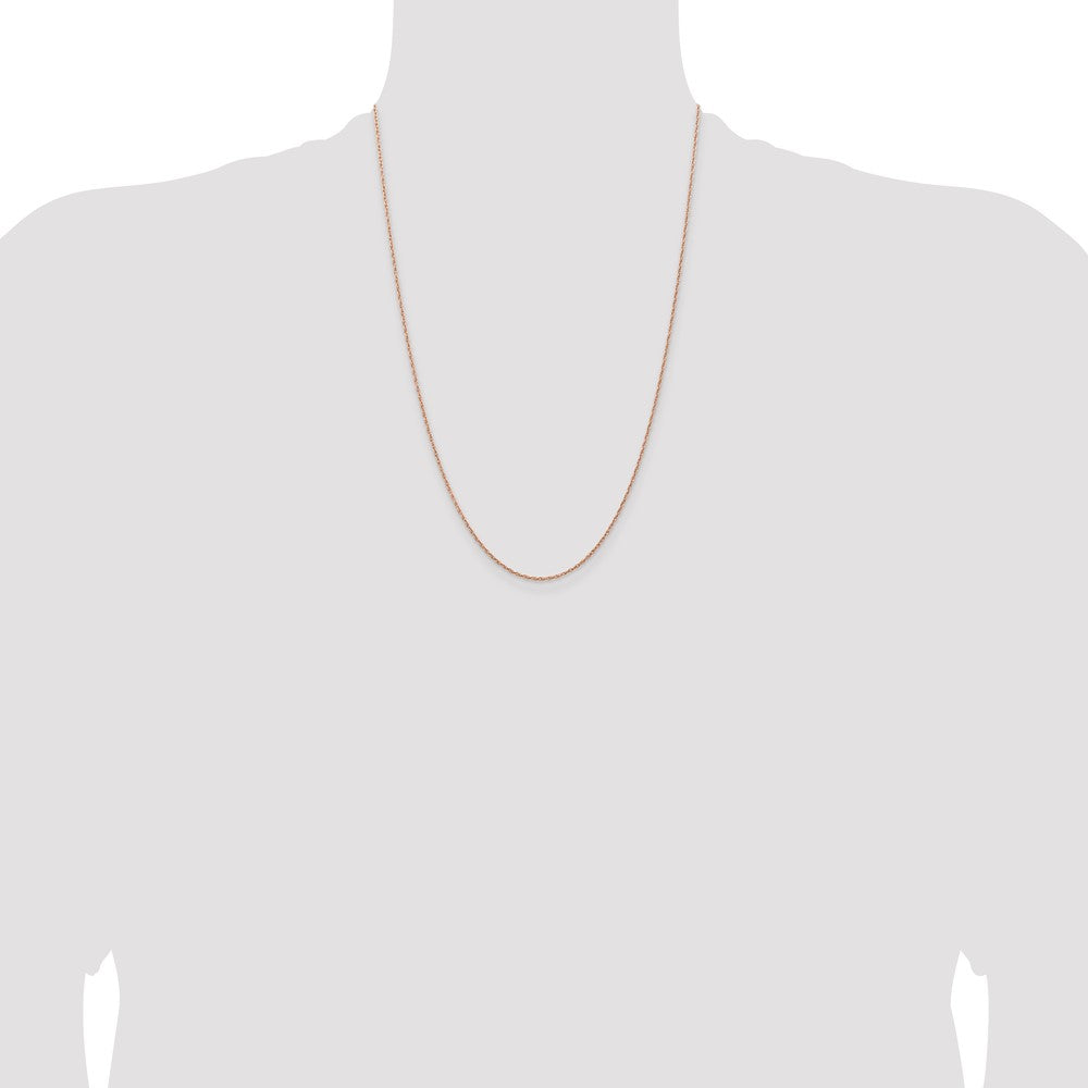 14k Rose Gold 1.15mm Baby Rope Chain (1.24 grams)
