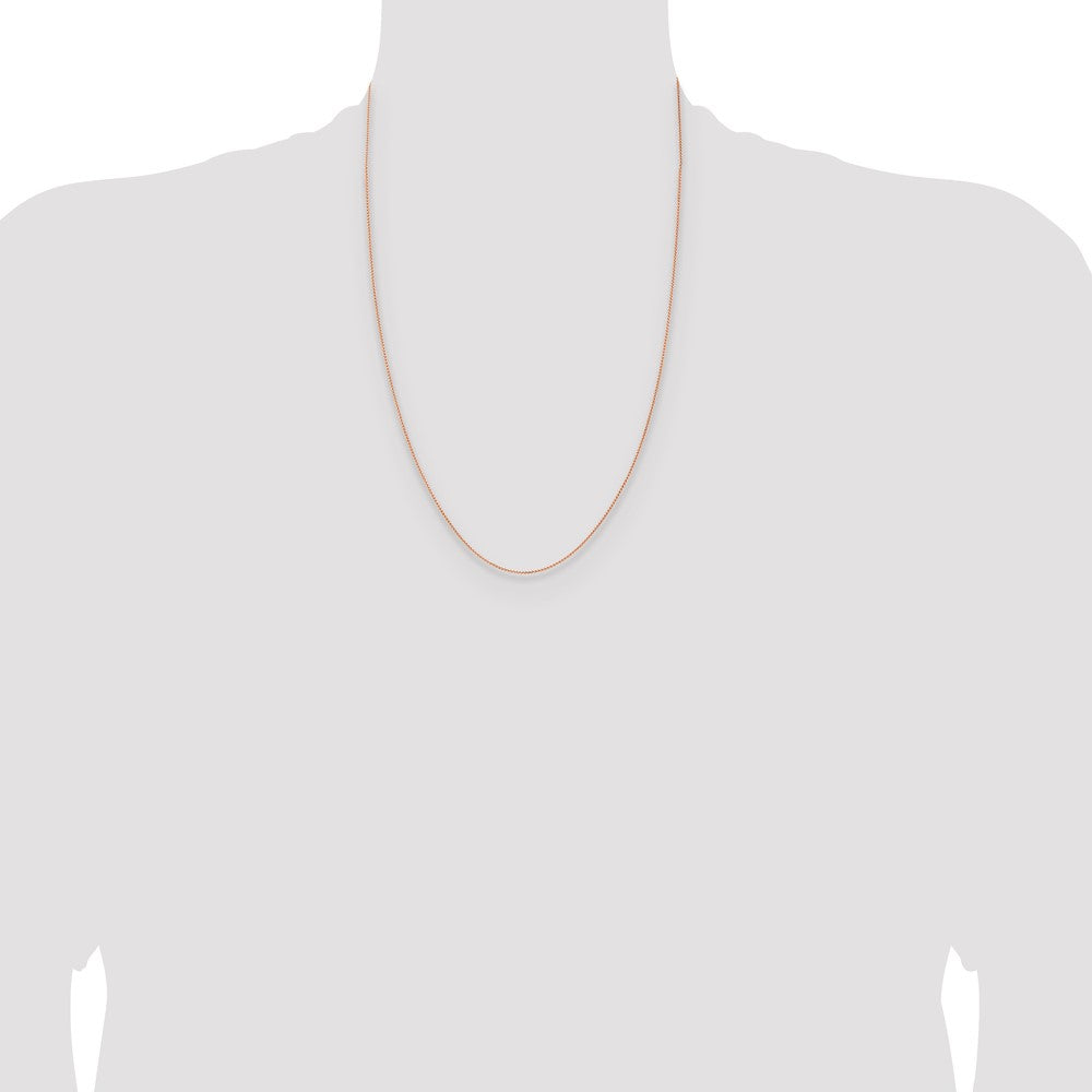 14k Rose Gold 1.05mm Solid Polished Spiga Chain (2.03 grams)