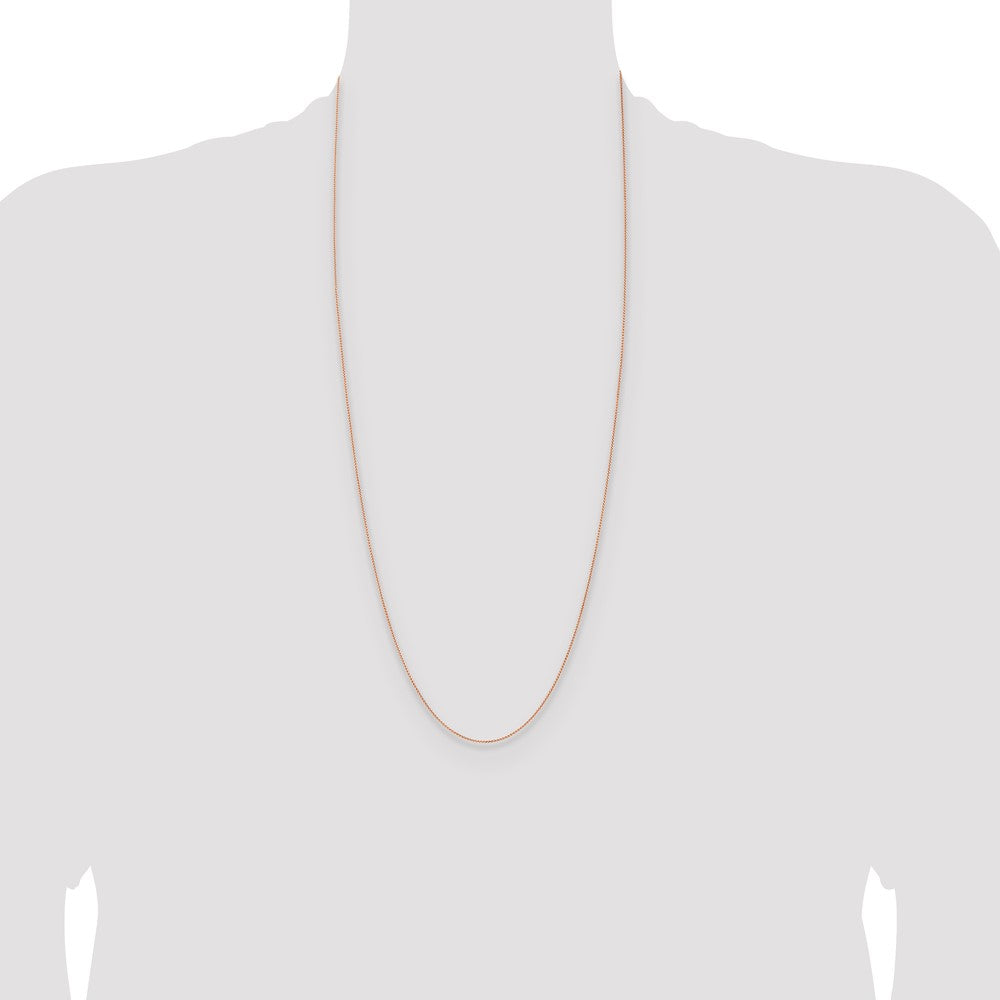 14k Rose Gold 1.05mm Solid Polished Spiga Chain (2.03 grams)