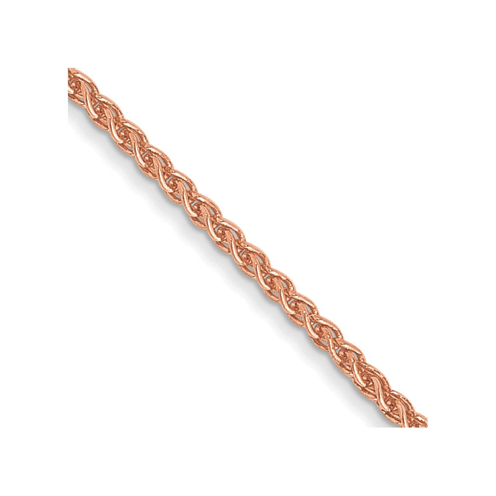 14k Rose Gold 1.05mm Solid Polished Spiga Chain (2.03 grams)