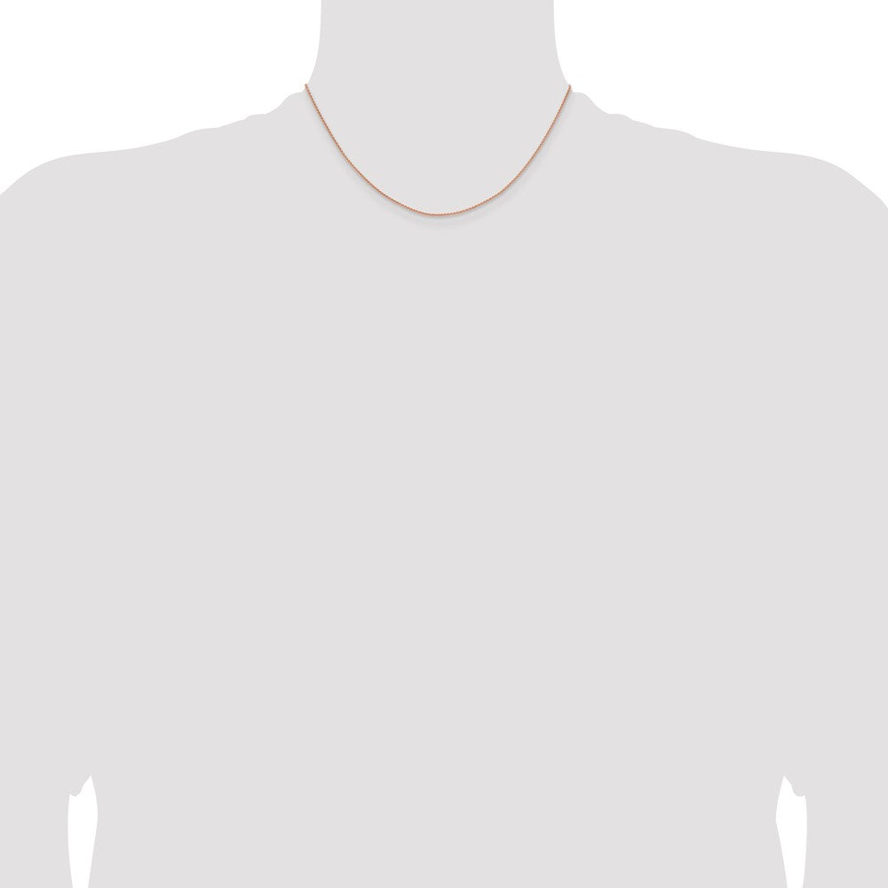 14k Rose Gold 1.25mm Solid Polished Spiga Chain (2.88 grams)