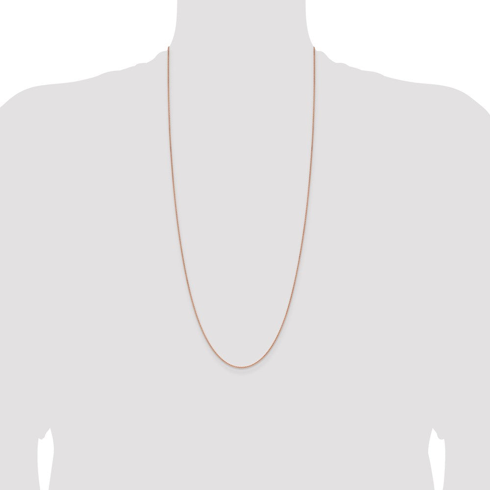 14k Rose Gold 1.25mm Solid Polished Spiga Chain (2.88 grams)