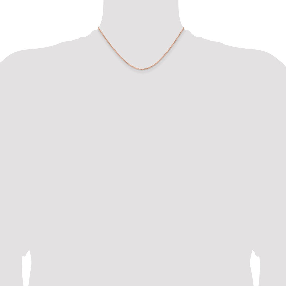 14k Rose Gold 1.7mm Solid Polished Spiga Chain (4.76 grams)