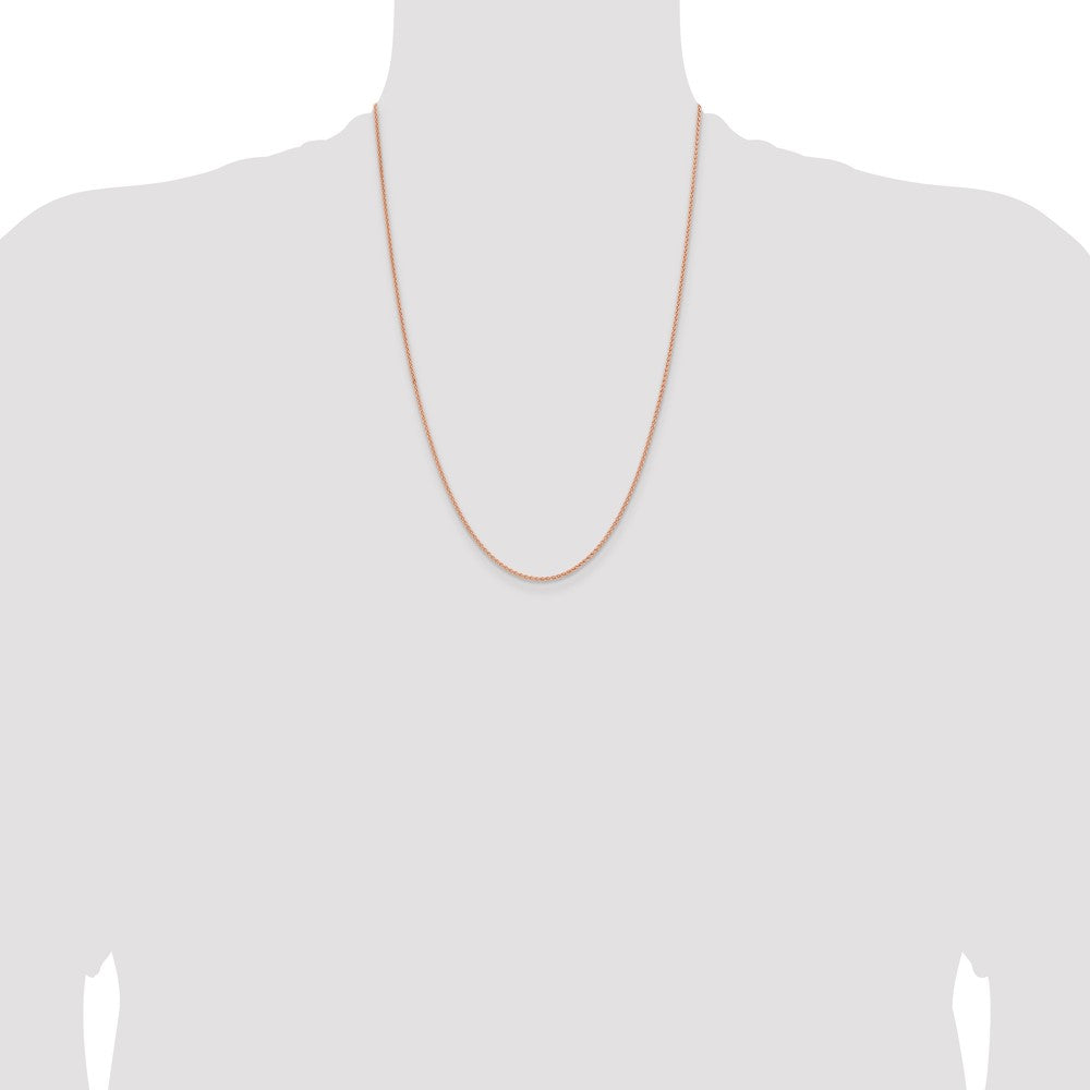 14k Rose Gold 1.7mm Solid Polished Spiga Chain (4.76 grams)