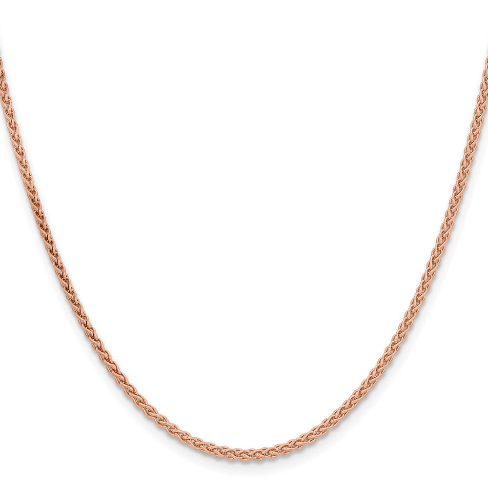 14k Rose Gold 2.1mm Solid Polished Spiga Chain (6.99 grams)