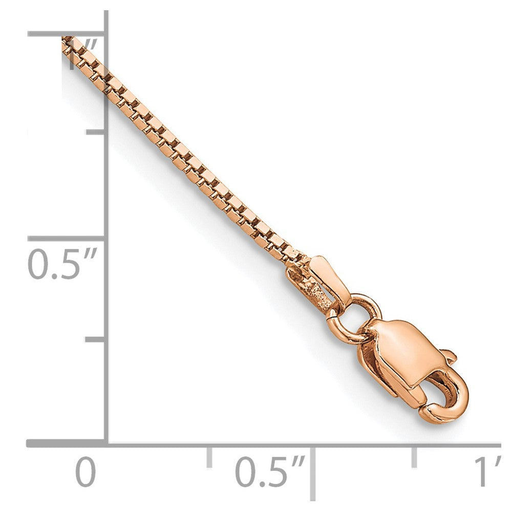 14k Rose Gold .95mm Box Chain Bracelet (1.39 grams)