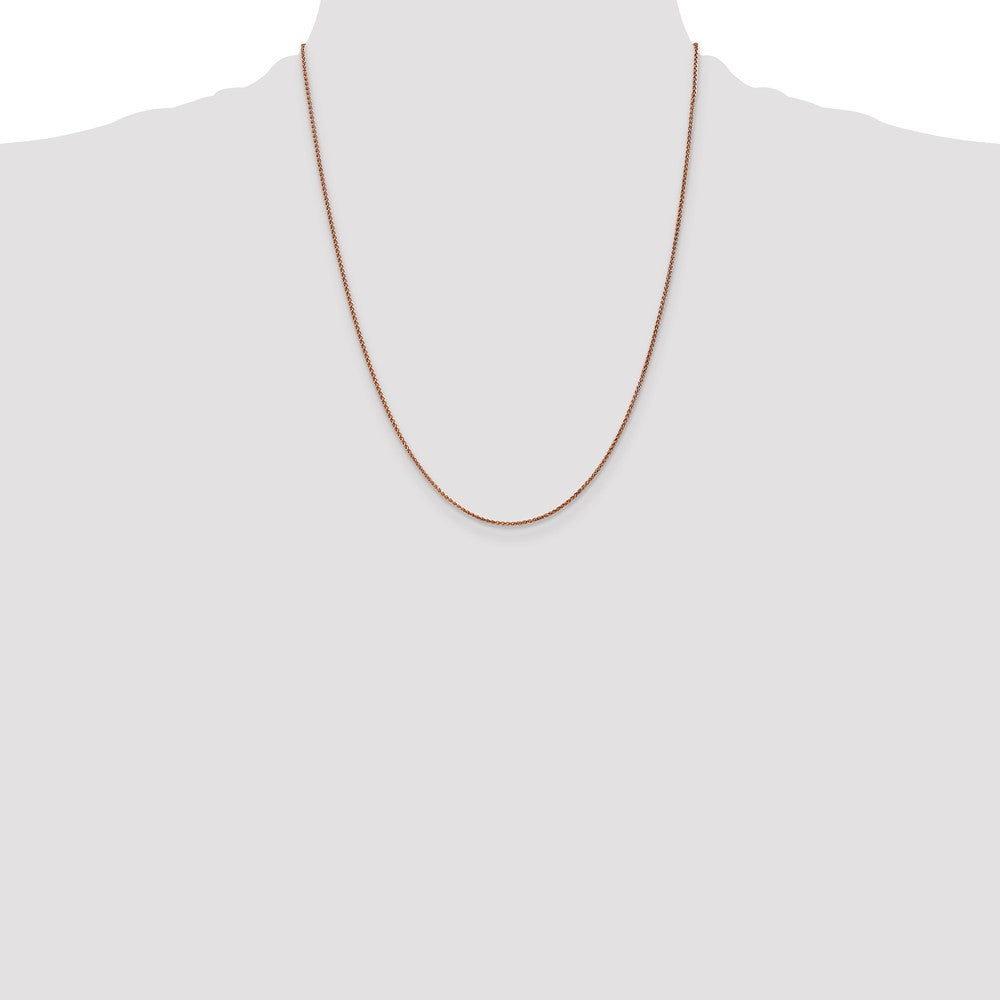 14k Rose Gold 1.25mm D/C Spiga Chain (2.89 grams)