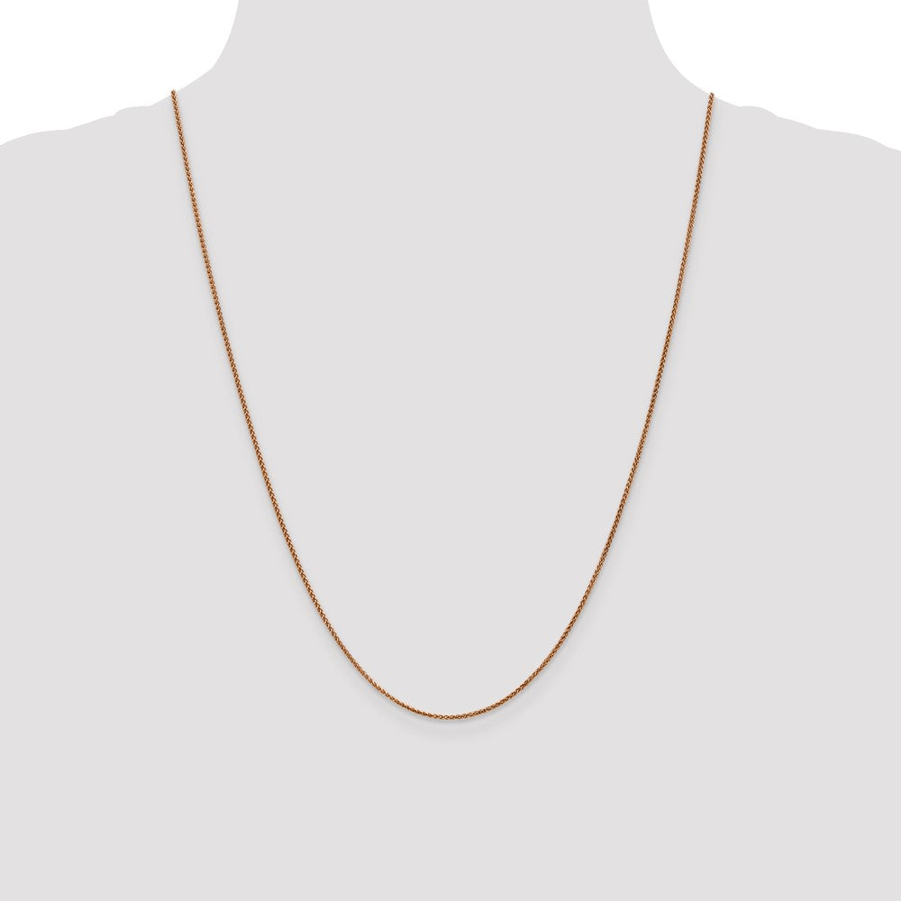 14k Rose Gold 1.25mm D/C Spiga Chain (2.89 grams)