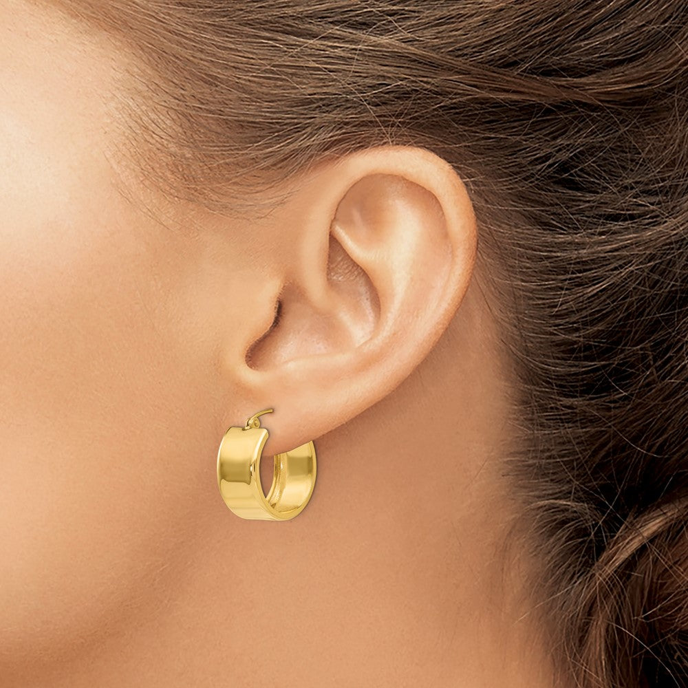 14k Yellow Gold 17.25 mm Polished Hoop Earrings