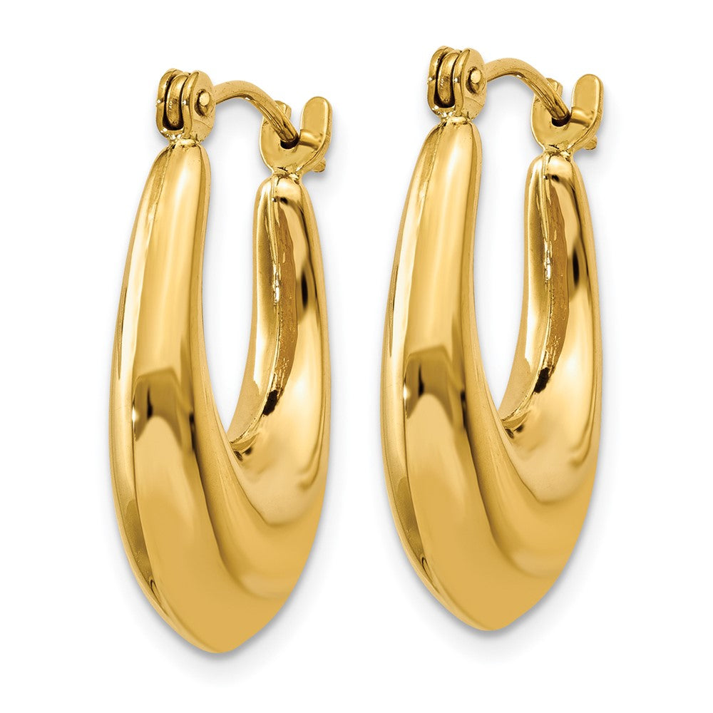 14k Yellow Gold 5 mm Polished Hoop Earrings (2.33 grams)
