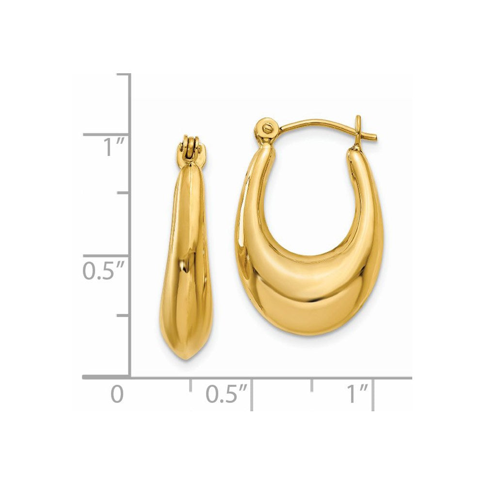 14k Yellow Gold 5 mm Polished Hoop Earrings (2.33 grams)
