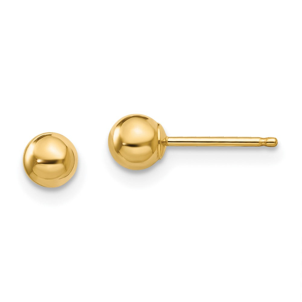 14k Madi K Polished 4mm Ball Post Earrings (0.23 grams)