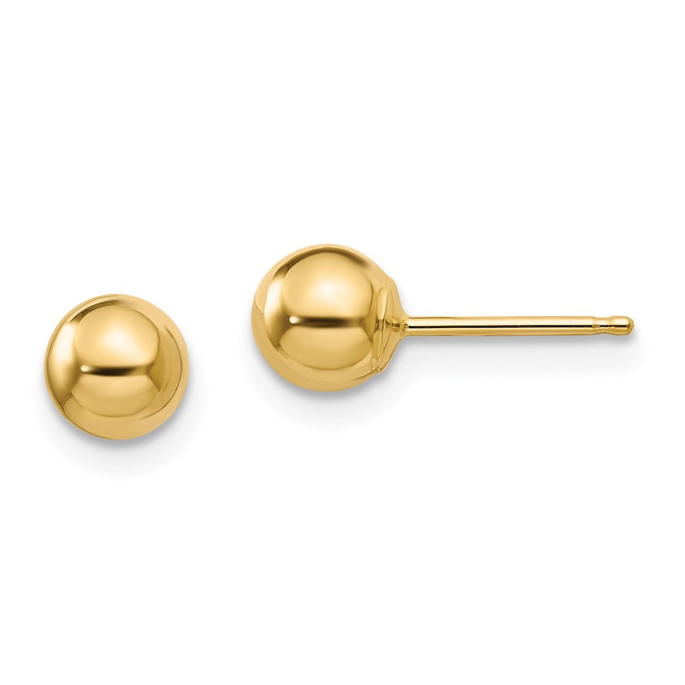 14k Madi K Polished 5mm Ball Post Earrings (0.28 grams)