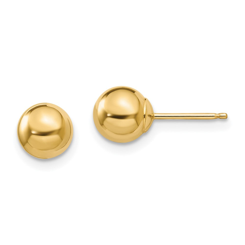 14k Madi K Polished 6mm Ball Post Earrings (0.35 grams)