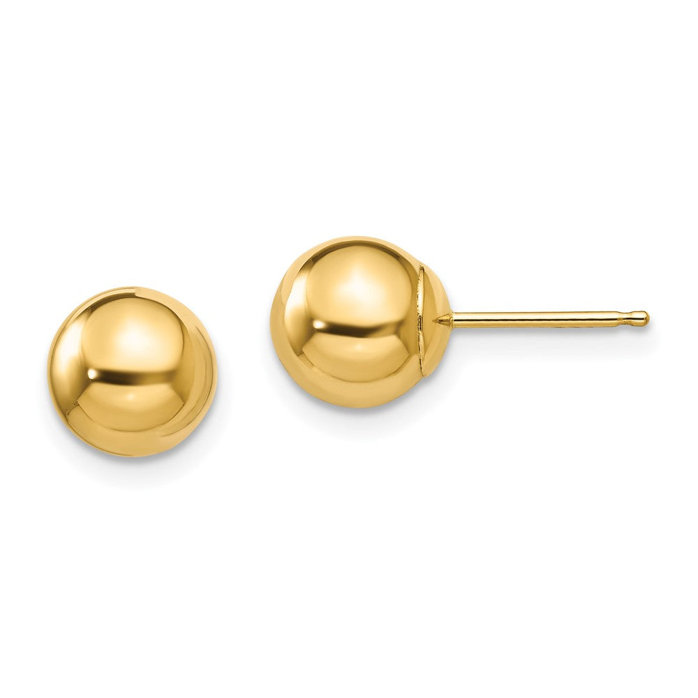 14k Madi K Polished 7mm Ball Post Earrings (0.41 grams)